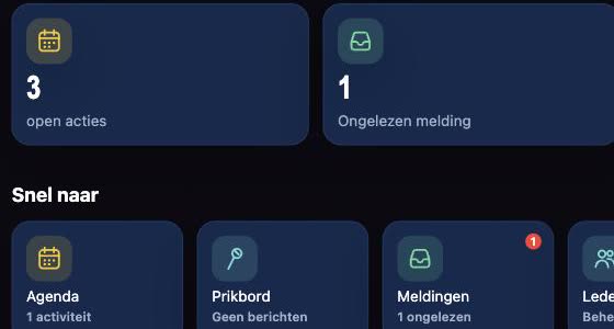 Mobiele agenda van Meer Vereniging